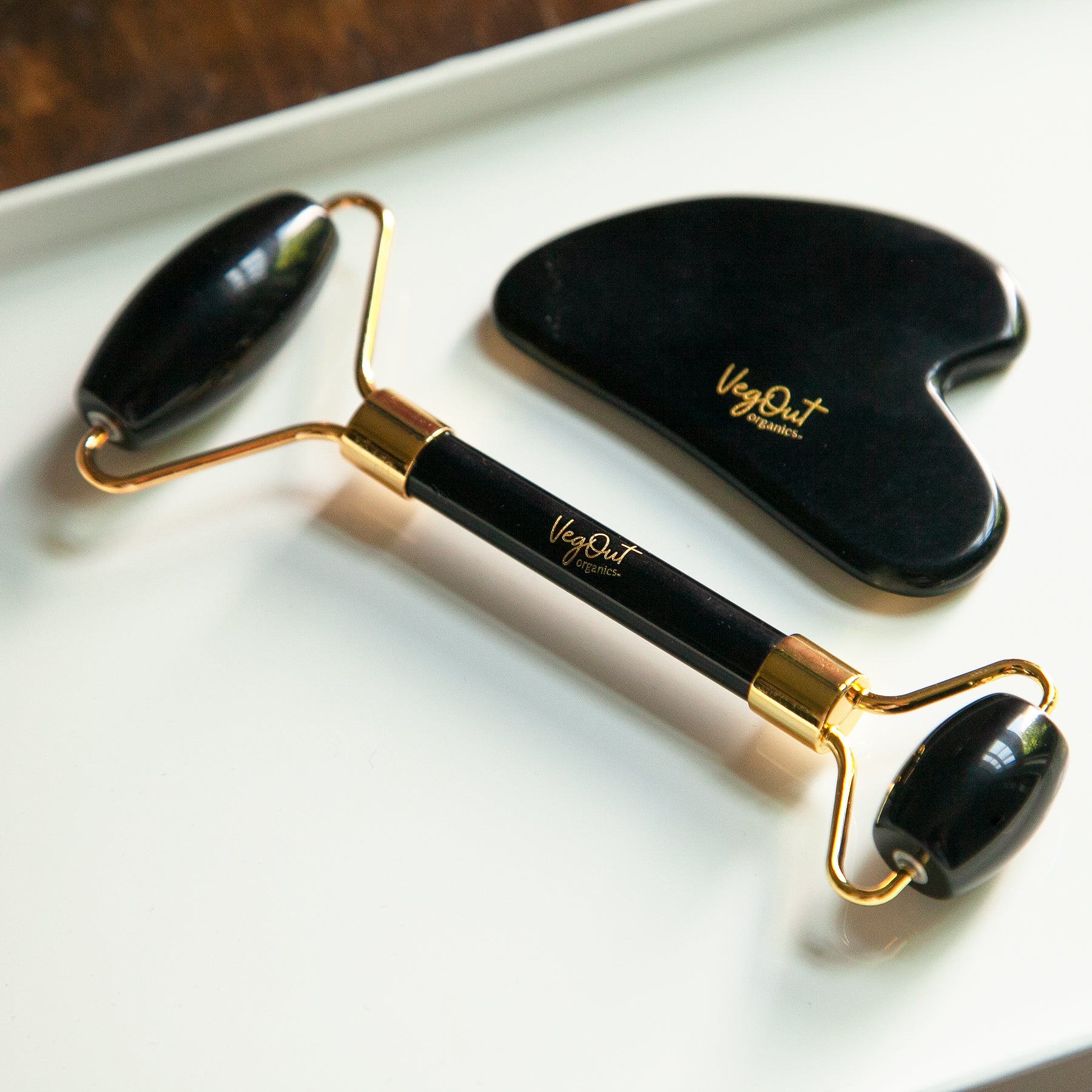 Onyx Gua Sha and Roller Set