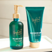 Massage + Relaxation Gift Set includes body oil and body lotion