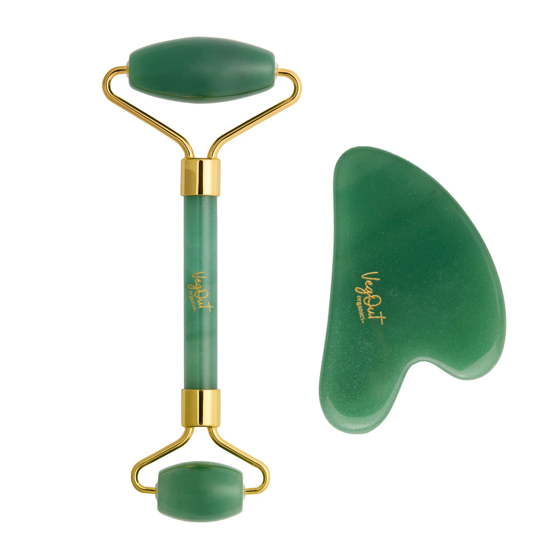 Jade Gua Sha and Roller Set